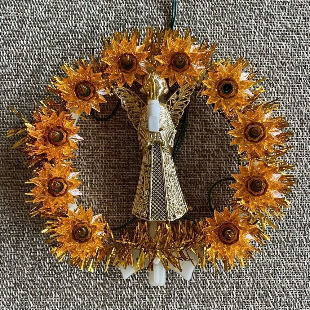 Vintage amber angel tree topper